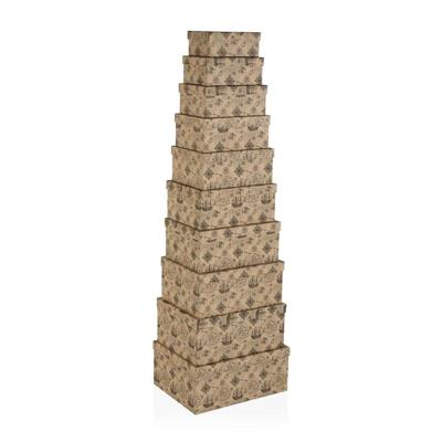Set van opstapelbare opbergboxen Versa Karton Boot 10 Onderdelen