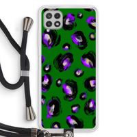 Green Cheetah: Samsung Galaxy A22 4G Transparant Hoesje met koord