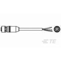 TE Connectivity 2273045-1 Sensor/actuator connector, geassembleerd M12 Aantal polen: 4 Bus, recht 1.50 m 1 stuk(s) - thumbnail