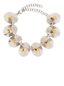 Ports 1961 collier ras-du-cou bicolore - Argent