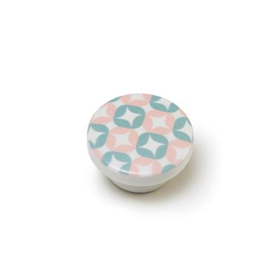 Deurknop Rei e222 Cirkelvormig Roze beukenhout 4 Stuks (Ø 40 x 22 mm)