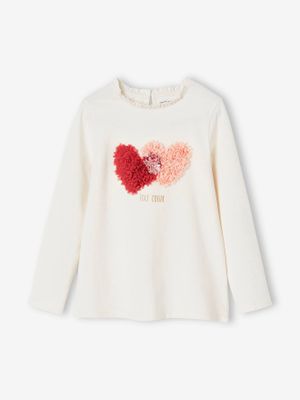 T-shirt met versiering en motief froufrou Oeko-Tex® ecru