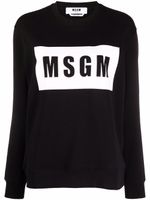 MSGM pull à logo imprimé - Noir - thumbnail