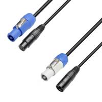 Adam Hall 3 STAR H PCON D 0150 combikabel XLR naar powerCON 1,5 m