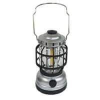 Stormlantaarn - zwart - op batterij - 10 x 18 cm - retro campinglamp - lantaarn
