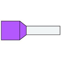 Geïsoleerde Adereindhuls 0,34qmm roze penlengte = 8mm 500 stuks klemko 720006