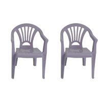 2x Plastic kinderstoelen paars 37 x 31 x 51 cm