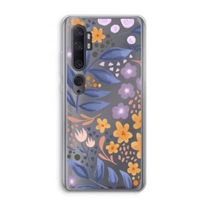 Flowers with blue leaves: Xiaomi Mi Note 10 Transparant Hoesje
