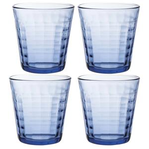 Duralex Drinkglazen Prisme - 4x stuks - blauw - 275 cm - drinkglas - Koffie/thee/water glazen