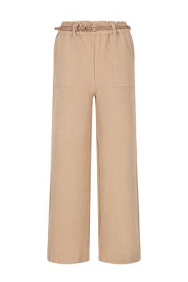 Like Flo winter corduroy wide leg broek meisjes - beige - Finn - riemlussen