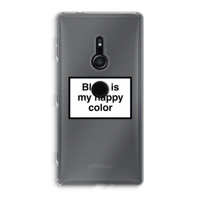 Black is my happy color: Sony Xperia XZ2 Transparant Hoesje