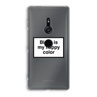 Black is my happy color: Sony Xperia XZ2 Transparant Hoesje
