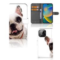 iPhone 14 Pro Max | Telefoonhoesje | Met pasjeshouder | Franse Bulldog