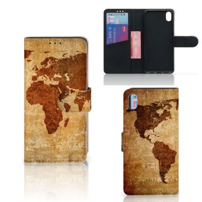 Xiaomi Redmi 7A | Flip Cover | Wereldkaart | Portemonnee hoesje