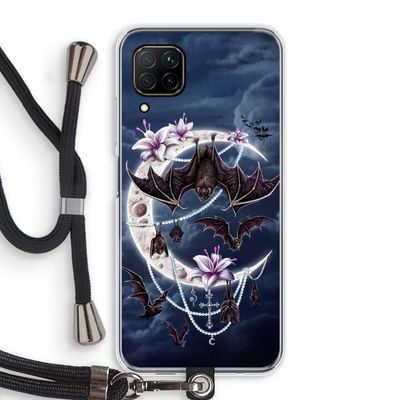 Vleermuizen Maan: Huawei P40 Lite Transparant Hoesje met koord