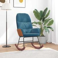 Schommelstoel fluweel blauw