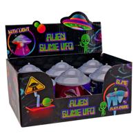 Johntoy Ufo slijm met licht en glow in the dark alien