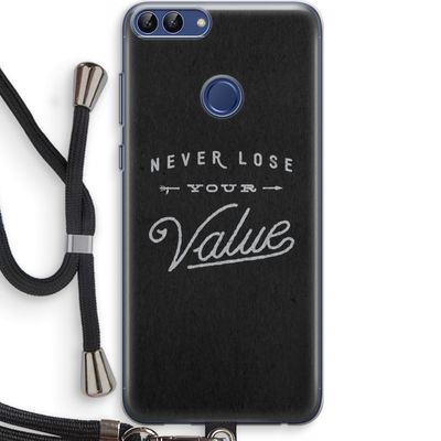 Never lose your value: Huawei P Smart (2018) Transparant Hoesje met koord