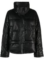 DKNY padded faux-leather jacket - Noir - thumbnail