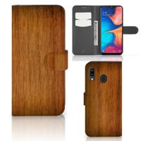 Samsung Galaxy A30 | Book Style Case | Donker Hout