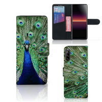 Sony Xperia L4 Telefoonhoesje met Pasjes Pauw - thumbnail