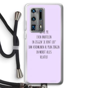 Relatief: Huawei P40 Pro Plus Transparant Hoesje met koord