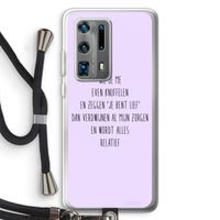Relatief: Huawei P40 Pro Plus Transparant Hoesje met koord