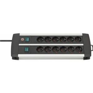 Brennenstuhl 1391000912 power uitbreiding 3 m 12 AC-uitgang(en) Binnen Zwart, Wit