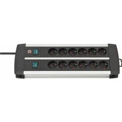Brennenstuhl 1391000912 Binnen 12AC-uitgang(en) 3m Zwart, Wit power uitbreiding