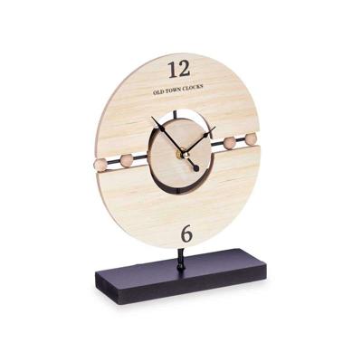 Tafelklok Gift Decor Zwart Hout Ballen (6 Stuks)