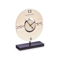 Tafelklok Gift Decor Zwart Hout Ballen (6 Stuks)