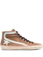 Golden Goose baskets montantes Slide en cuir - Marron