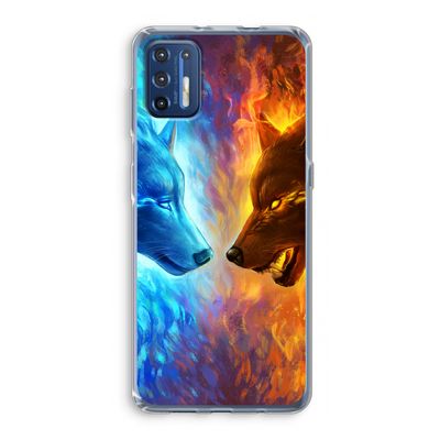 Fire & Ice: Motorola Moto G9 Plus Transparant Hoesje