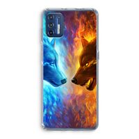 Fire & Ice: Motorola Moto G9 Plus Transparant Hoesje