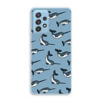Narwhal: Samsung Galaxy A73 Transparant Hoesje
