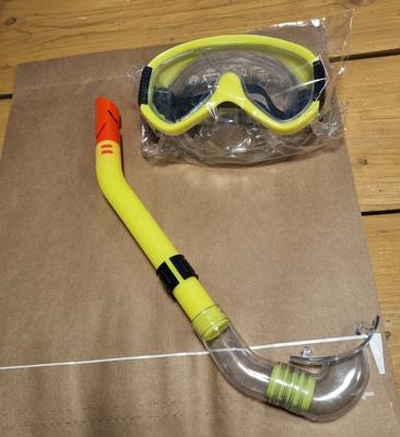 Snorkelset Pro Geel voor Volwassenen