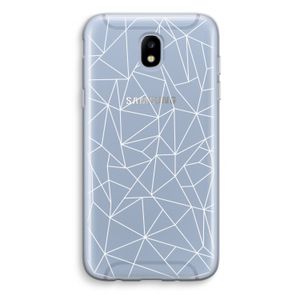 Geometrische lijnen wit: Samsung Galaxy J5 (2017) Transparant Hoesje