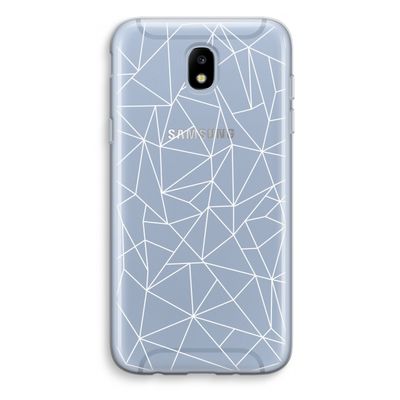 Geometrische lijnen wit: Samsung Galaxy J5 (2017) Transparant Hoesje