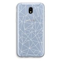 Geometrische lijnen wit: Samsung Galaxy J5 (2017) Transparant Hoesje