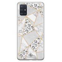 Samsung Galaxy A71 siliconen hoesje - Stone & leopard print