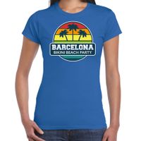 Barcelona zomer t-shirt / shirt Barcelona bikini beach party blauw voor dames Barcelona zomer t-shirt / shirt Barcelona bikini beach party blauw voor dames