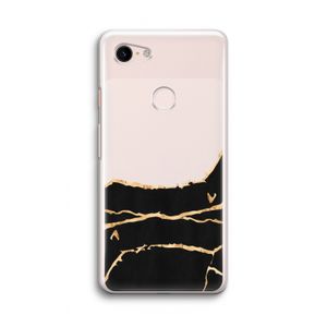 Gouden marmer: Google Pixel 3 Transparant Hoesje