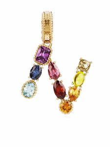 Dolce & Gabbana pendentif Rainbow Alaphabet N en or 18ct orné de pierres variées