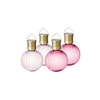 Set van 10x stuks buiten led lichtroze en roze lampion solar verlichting 11 cm