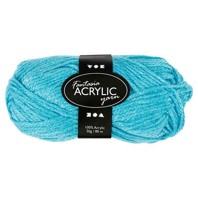 Creativ Company Acrylgaren, turqoise, 50gr, 80m