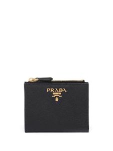 Prada portefeuille en cuir Saffiano - Noir