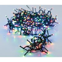 Clusterverlichting - gekleurd - 192 leds - 140 cm - zwart snoer - thumbnail