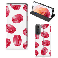 Samsung Galaxy S21 Flip Style Cover Pink Macarons