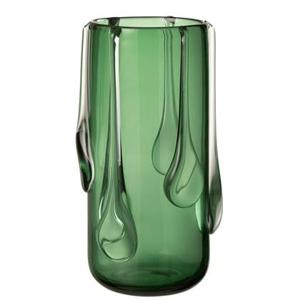 J-Line Vaas Drippy Glas Groen Large