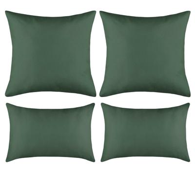 Set van 4 kussens Hawaii - donkergroen - sierkussens - polyester - 2 maten